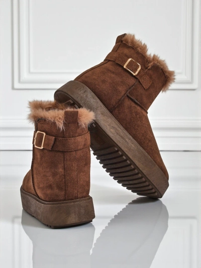 Royalfashion Women's Winter Crest Short Snow Boots