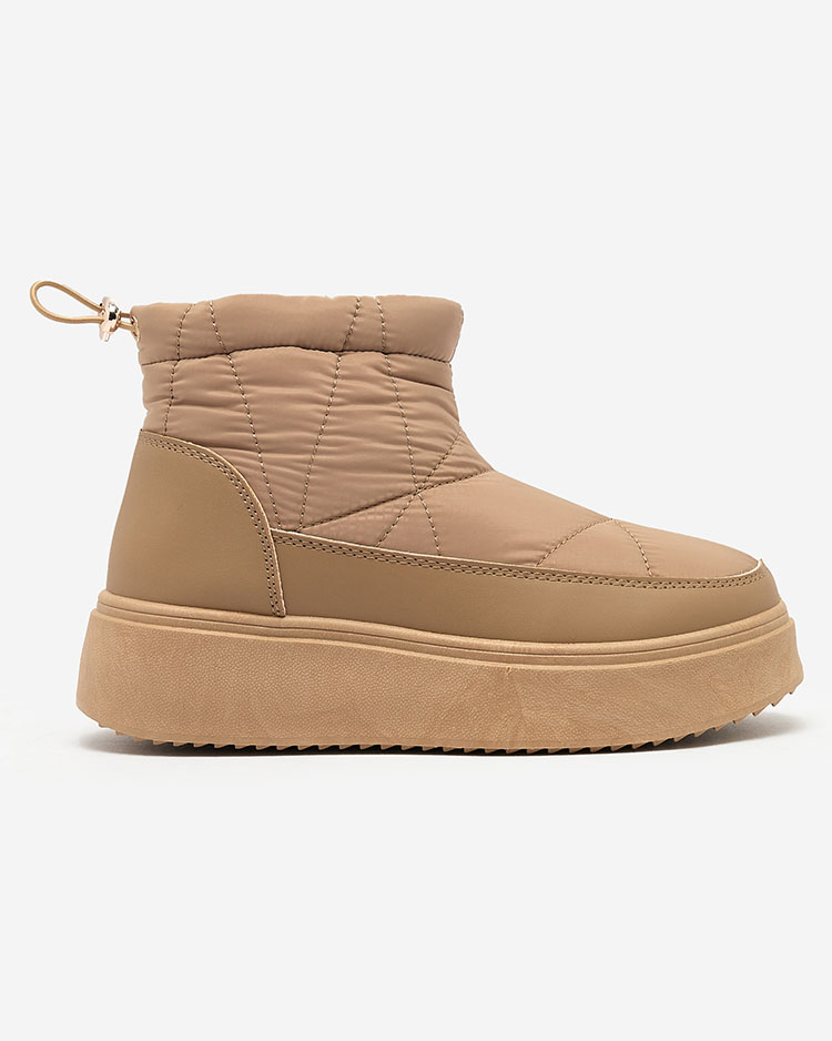 Royalfashion Women's slip-on snow boots in brown color Armeda