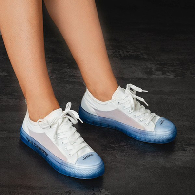 Corta white and blue lace-up sneakers - Footwear