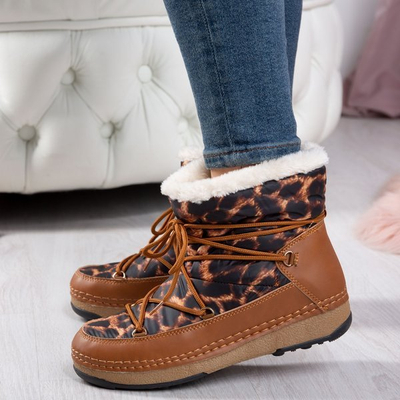 Sofya leopard warm snow boots - Footwear