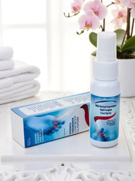 Spray alleviating symptoms of foot and nail mycosis