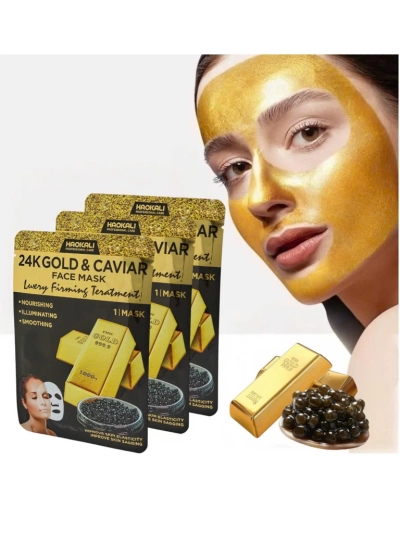 Aurora Aurelia Gold Face Mask with Cavi...