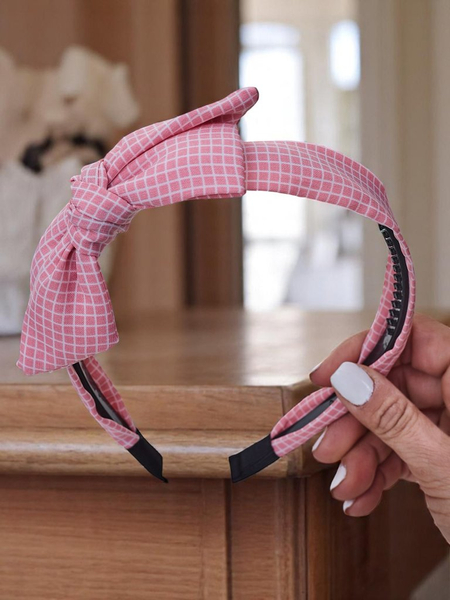 Royalfashion Hairband with a Gingham Bow Gosia