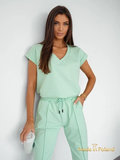 Venera women's mint set - cotton comfort with Italian elegance