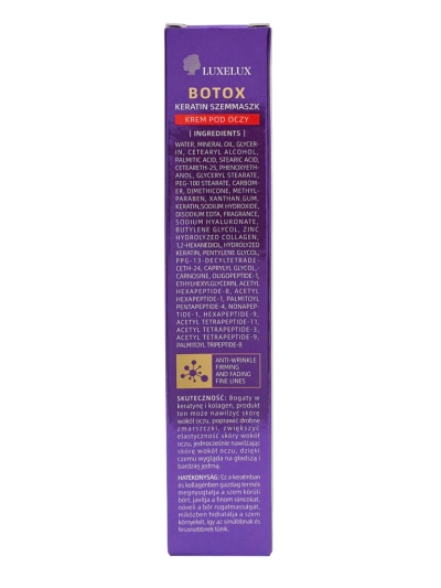 LUXELUX Hypnosia Acu krēms Botox Keratīns Kolagēns acīm