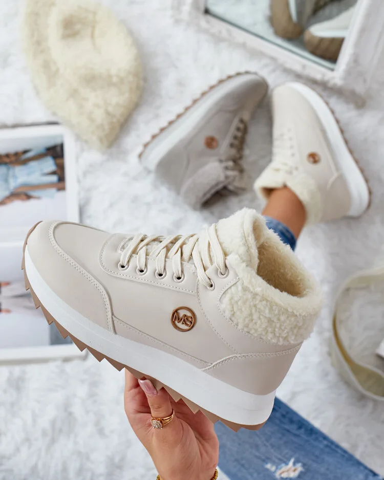 Royalfashion Sieviešu siltinātas kedas ar kažokādu Frozit