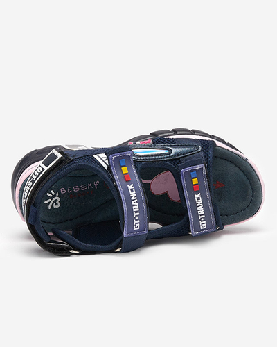 Girls' sandals in navy blue Umaf- Shoes