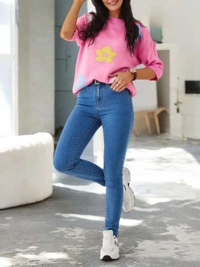 Royalfashion Women's tapered cotton jeans