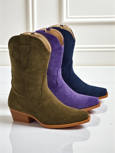 Women's Eco Suede Cowboy Boots SpireHush