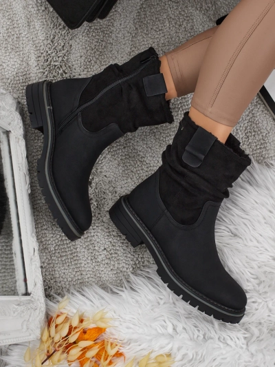 Высокие женские ботинки из эко-замши Liora