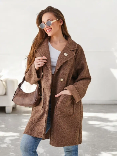 Royalfashion Женское пальто, напоминающее овчину