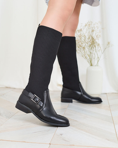 Royalfashion Black women's high boots Calicea