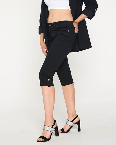 Black women's 3/4 trousers - Clothing