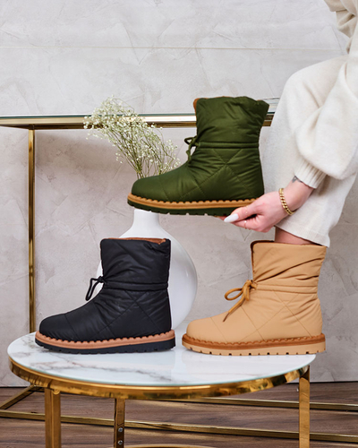 Royalfashion Sieviešu iešļūcamie sniega zābaki zaļā krāsā Nevonsis