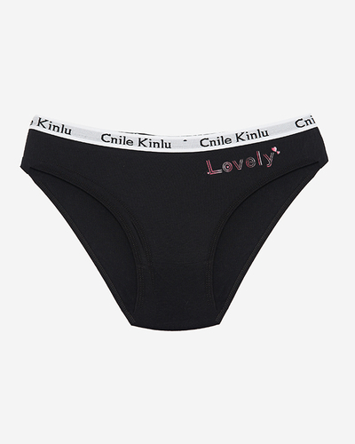 Women's black panties - Underwear