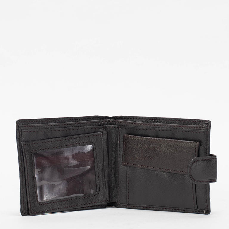 Dark brown small men's wallet - Accessories