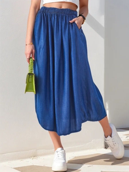 Royalfashion Sieviešu midi svārki denima stilā