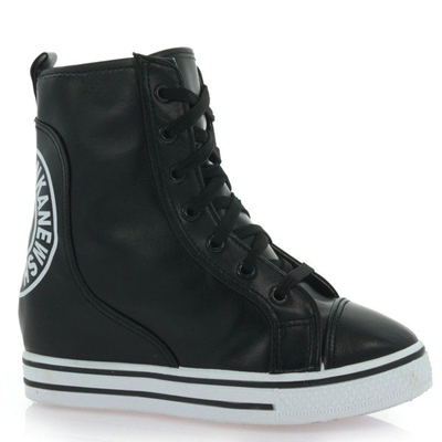 Black sneakers on Lasegreta wedge - Footwear 1