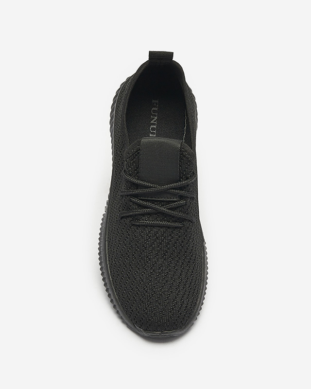 Black women's fabric sports shoes Vobbu- Footwear