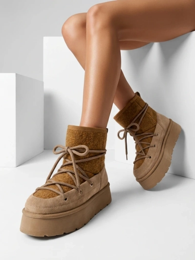 Royalfashion Женские ботинки для снега Filori на шнуровке