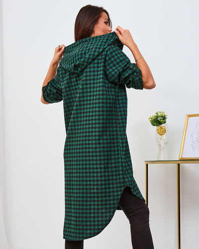 Royalfashion Green women's checkered dress