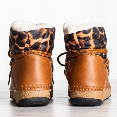 Sofya leopard warm snow boots - Footwear