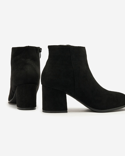 Royalfashion Black women's low stiletto boots Referra