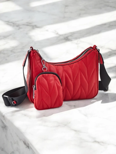 Royalfashion Small women's quilted handbag with a wallet