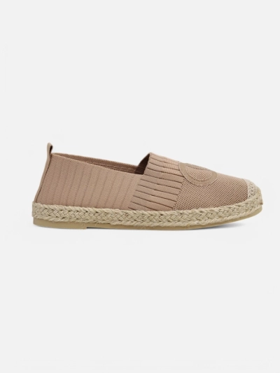 Women's espadrilles Callisto light brown flat heel ecological leather