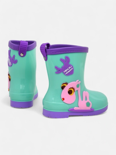Royalfashion Children's rubber boots with Funny Time patches