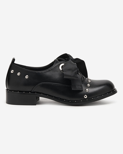 OUTLET Black women's shoes with decorative jets Finorie - Footwear