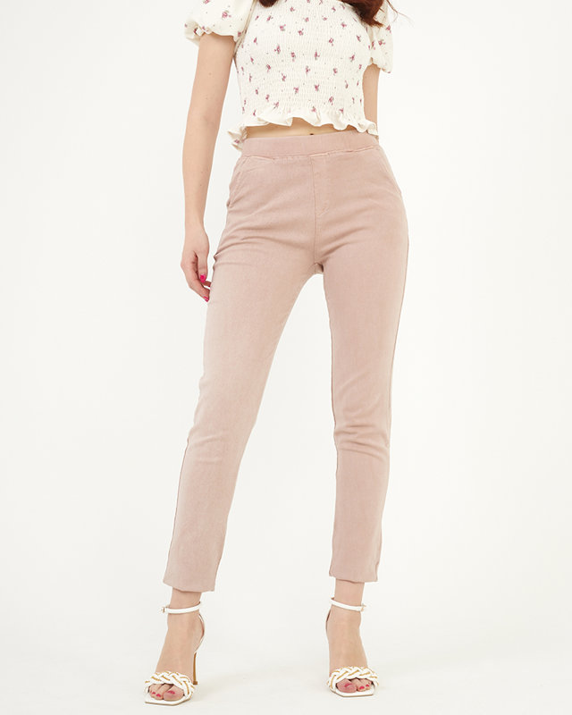 Pink women's skinny treggings - Clothing