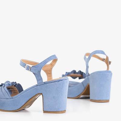 Blue women's post sandals Venisa - Footwear