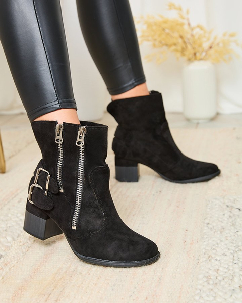 Royalfashion Black embellished Zerta heeled boots