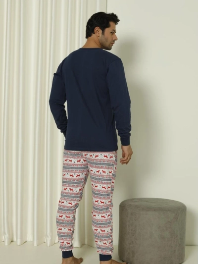 Royalfashion Christmas men's cotton pajama 2-piece Merry Christmas
