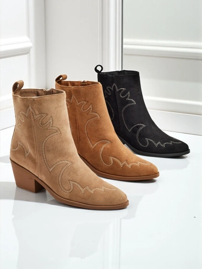 Women's Velvet Ash cowboy boots - heeled