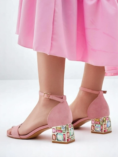 Женские сандалии Royalfashion с декоративным каблуком Ballou