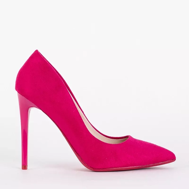 OUTLET Pink eco-suede stiletto pumps Veneci - Footwear