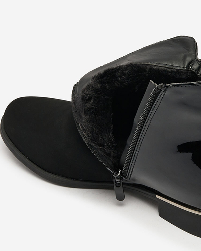 Royalfashion Black women's boots with zirconia Overlissa