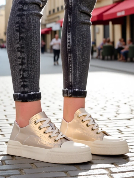 Royalfashion Women's Sporty Sneakers Golddelle