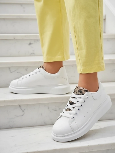 Lalla Bianca: Elegant Women's Platform Sneakers