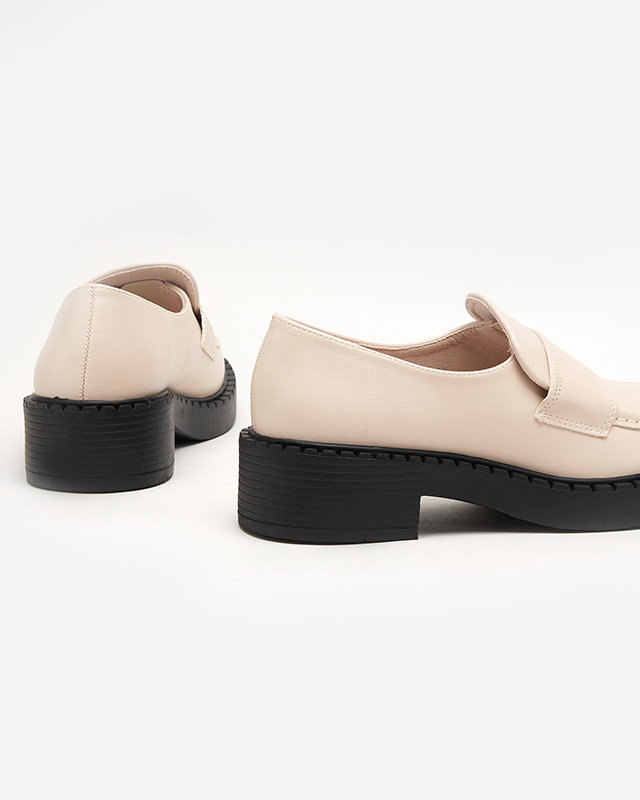 Beige women's eco-leather shoes Giomre - Footwear