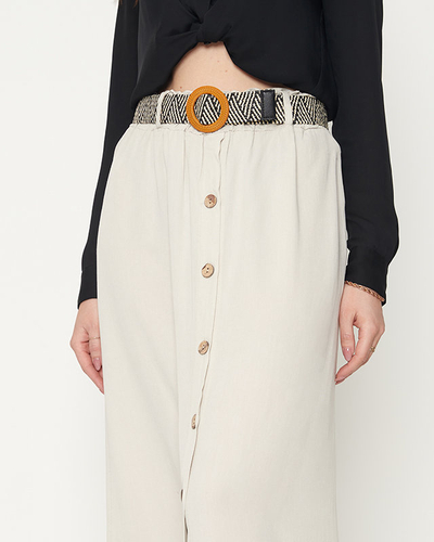 Women's midi skirt, light gray - Clothing
