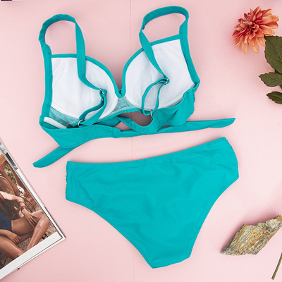 Women's turquoise two-piece swimsuit - Underwear