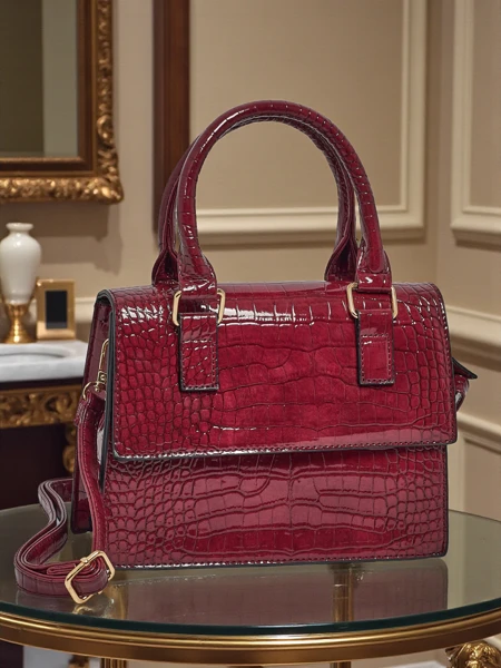 Borsa piccola da donna in pelle eco verniciata Veluna