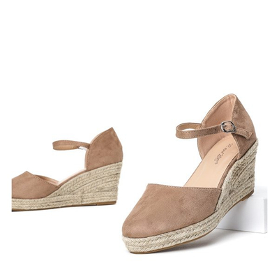 Light brown espadrilles on wedges Chia - Footwear 1