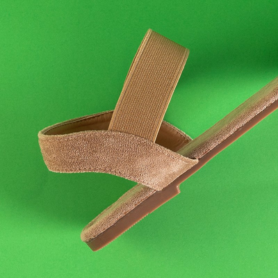 Brown women's eco-suede Sprandu sandals - Footwear