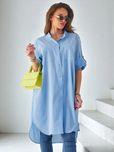 Royalfashion kokvilnas garā sieviešu oversize krekls