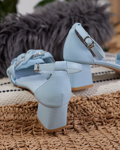 Blue women's sandals on the post Marienka - Footwear