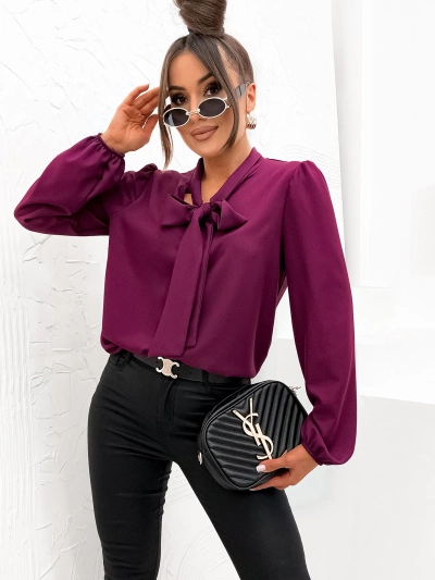 Royalfashion Women's blouse with a bow